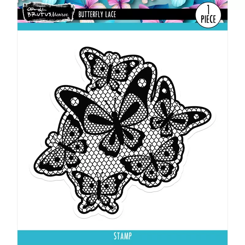 Butterfly Lace| 6×6 Background Stamp