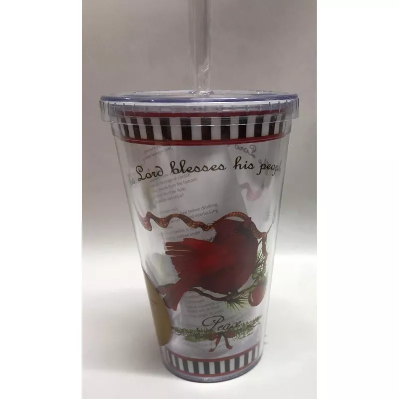 “Cardinal on Branch” Tumbler Glass