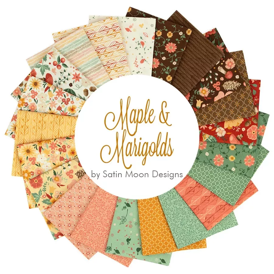 Maple & Marigolds Fat Quarter BundleSatin Moon Designs for Blank Quilting